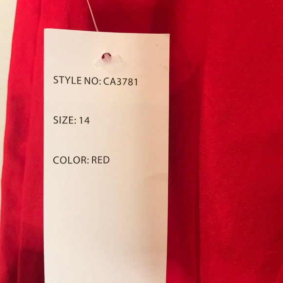 Ally NYC Red Techno Bootcut Capri Pants size 14 - Picture 5 of 11